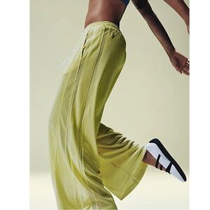 NWOT FP MOVEMENT by FREE PEOPLE Overtime Mesh Pants S  Sour Citrus/ Yellow